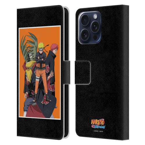 Naruto Shippuden Art Akatsuki Organization Leather Book Wallet Case Cover For Samsung Galaxy S25 FE