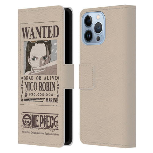 One Piece Wanted Poster Nico Robin Leather Book Wallet Case Cover For Apple iPhone 13 Pro Max