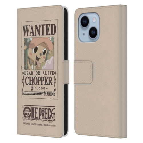 One Piece Wanted Poster Chopper Leather Book Wallet Case Cover For Apple iPhone 14 Plus