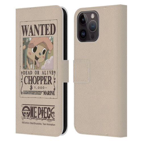 One Piece Wanted Poster Chopper Leather Book Wallet Case Cover For Apple iPhone 15 Pro Max