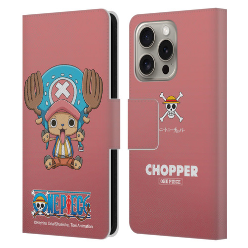 One Piece Graphic Art Chopper Leather Book Wallet Case Cover For Apple iPhone 16 Pro