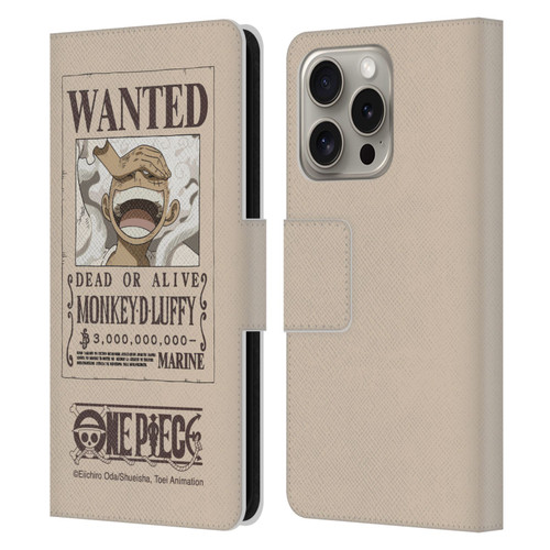 One Piece Graphic Art Luffy Gear 5 Poster Leather Book Wallet Case Cover For Apple iPhone 16 Pro