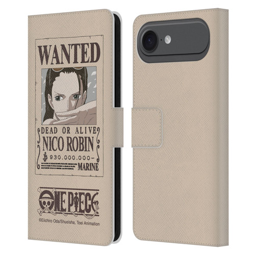 One Piece Wanted Poster Nico Robin Leather Book Wallet Case Cover For Apple iPhone 17 Air