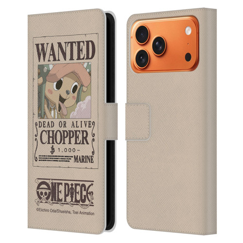 One Piece Wanted Poster Chopper Leather Book Wallet Case Cover For Apple iPhone 17 Pro Max