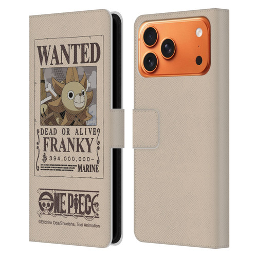 One Piece Wanted Poster Franky Leather Book Wallet Case Cover For Apple iPhone 17 Pro Max