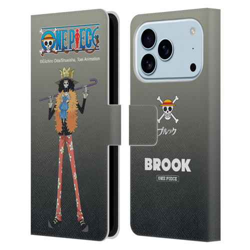 One Piece Graphic Art Brook Leather Book Wallet Case Cover For Apple iPhone 17 Pro