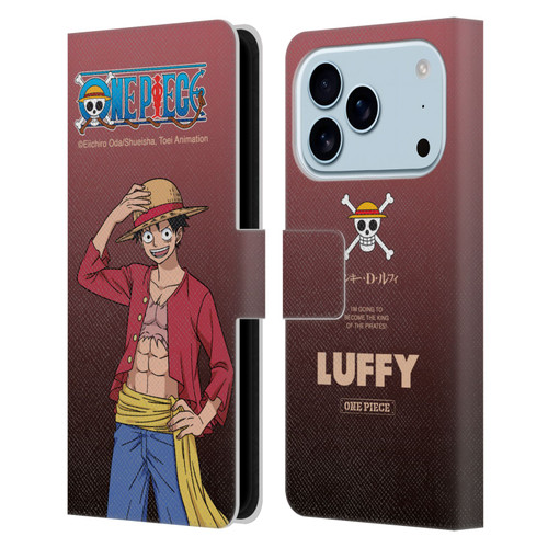 One Piece Graphic Art Monkey D. Luffy Leather Book Wallet Case Cover For Apple iPhone 17 Pro
