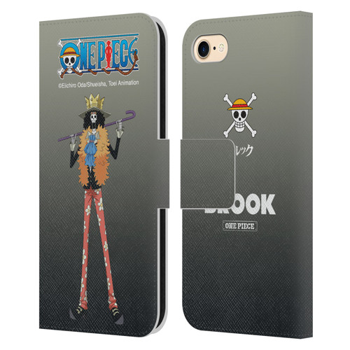One Piece Graphic Art Brook Leather Book Wallet Case Cover For Apple iPhone 7 / 8 / SE 2020 & 2022