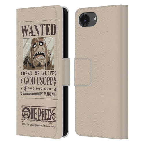 One Piece Wanted Poster Usopp Leather Book Wallet Case Cover For Apple iPhone 16e / Apple iPhone 17e