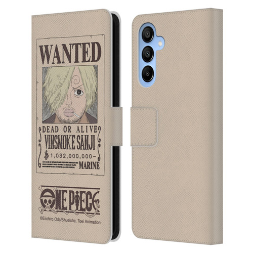 One Piece Wanted Poster Sanji Leather Book Wallet Case Cover For Samsung Galaxy A16 5G