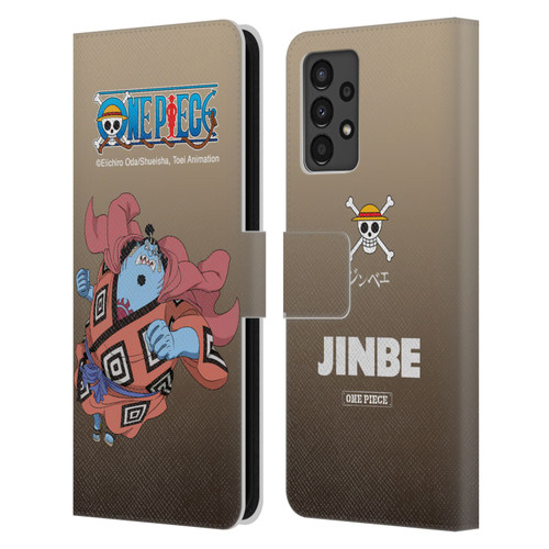 One Piece Graphic Art Jinbe Leather Book Wallet Case Cover For Samsung Galaxy A13 (2022)