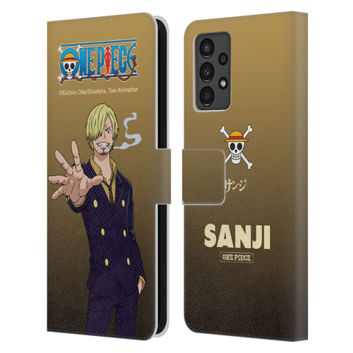 One Piece Graphic Art Sanji Leather Book Wallet Case Cover For Samsung Galaxy A13 (2022)