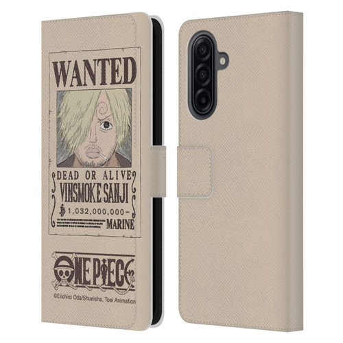 One Piece Wanted Poster Sanji Leather Book Wallet Case Cover For Samsung Galaxy A17 4G / 5G