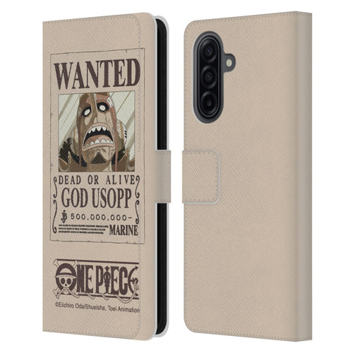 One Piece Wanted Poster Usopp Leather Book Wallet Case Cover For Samsung Galaxy A17 4G / 5G