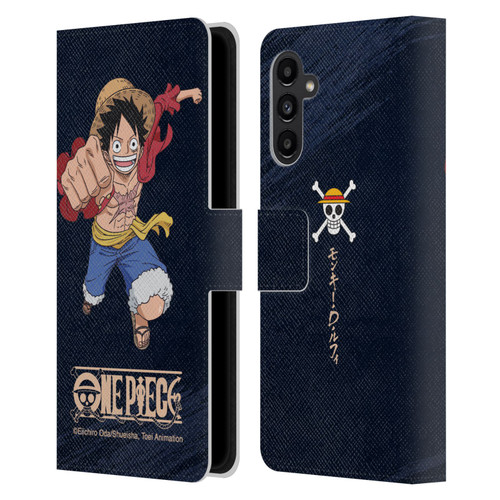 One Piece Graphic Art Luffy Leather Book Wallet Case Cover For Samsung Galaxy A13 5G (2021)