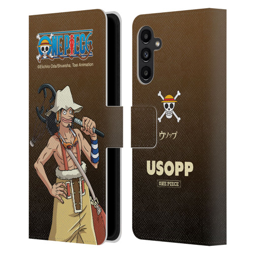 One Piece Graphic Art Usopp Leather Book Wallet Case Cover For Samsung Galaxy A13 5G (2021)