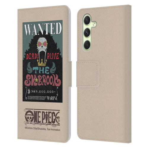 One Piece Wanted Poster Brook Leather Book Wallet Case Cover For Samsung Galaxy A54 5G