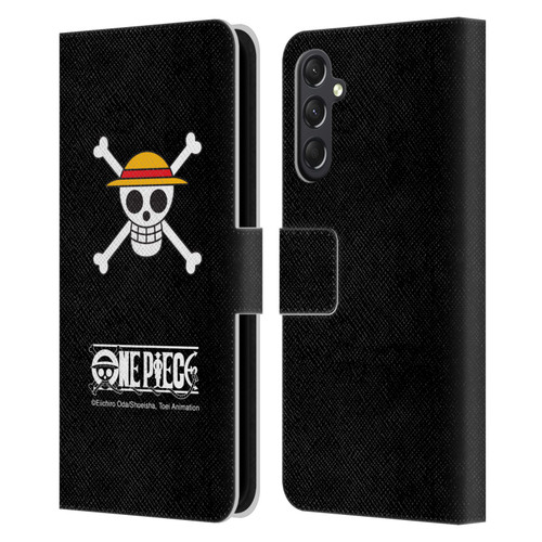 One Piece Graphic Art Classic Crew Logo Leather Book Wallet Case Cover For Samsung Galaxy A24 4G / M34 5G