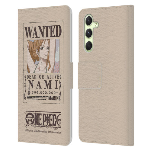 One Piece Wanted Poster Nami Leather Book Wallet Case Cover For Samsung Galaxy A54 5G