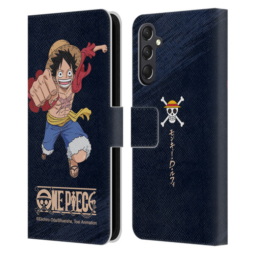 One Piece Graphic Art Luffy Leather Book Wallet Case Cover For Samsung Galaxy A24 4G / M34 5G