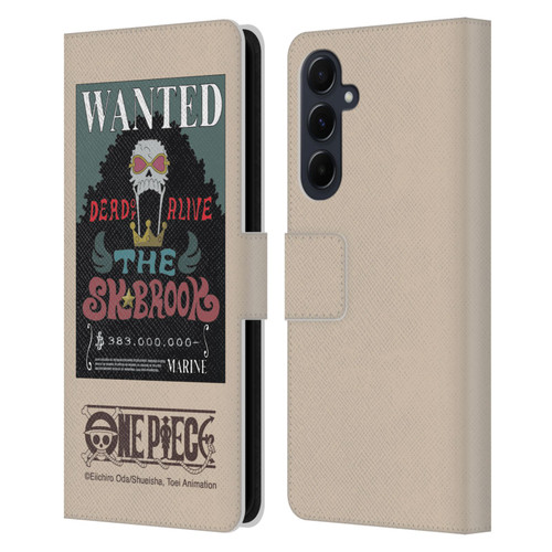 One Piece Wanted Poster Brook Leather Book Wallet Case Cover For Samsung Galaxy A55 5G