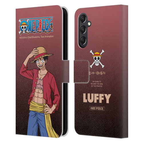 One Piece Graphic Art Monkey D. Luffy Leather Book Wallet Case Cover For Samsung Galaxy A24 4G / M34 5G