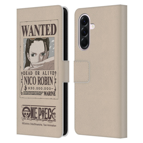 One Piece Wanted Poster Nico Robin Leather Book Wallet Case Cover For Samsung Galaxy A56 5G