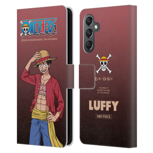 One Piece Graphic Art Monkey D. Luffy Leather Book Wallet Case Cover For Samsung Galaxy A25 5G