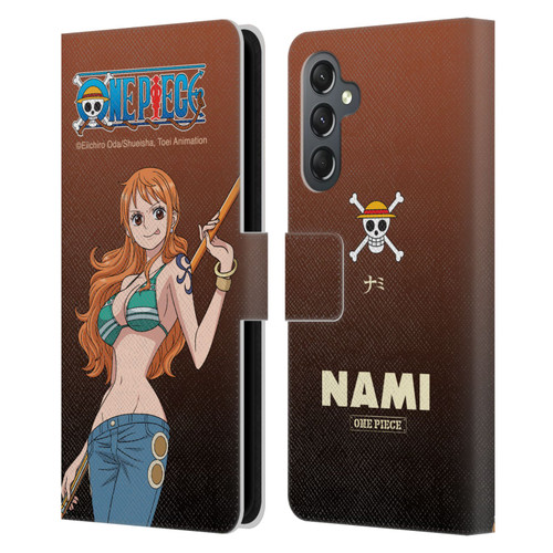 One Piece Graphic Art Nami Leather Book Wallet Case Cover For Samsung Galaxy A25 5G