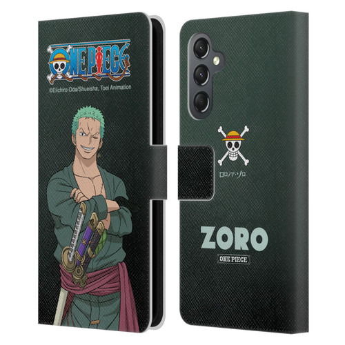 One Piece Graphic Art Roronoa Zoro Leather Book Wallet Case Cover For Samsung Galaxy A25 5G
