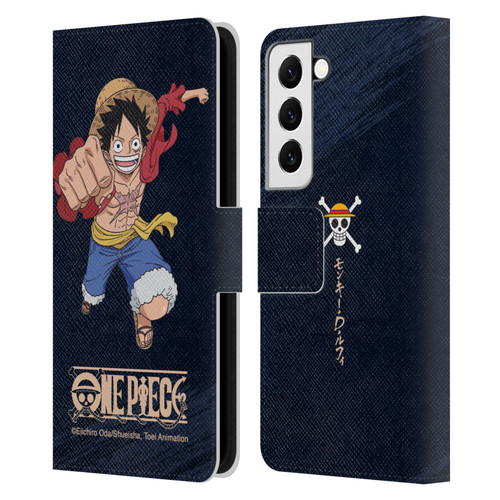 One Piece Graphic Art Luffy Leather Book Wallet Case Cover For Samsung Galaxy S22 5G