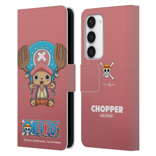 One Piece Graphic Art Chopper Leather Book Wallet Case Cover For Samsung Galaxy S23 5G