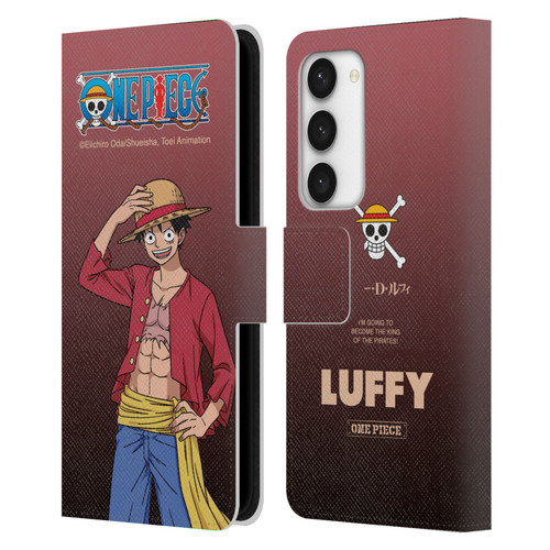 One Piece Graphic Art Monkey D. Luffy Leather Book Wallet Case Cover For Samsung Galaxy S23 5G