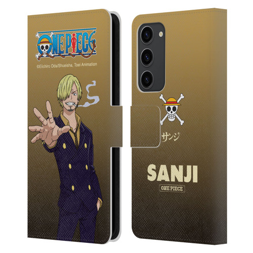 One Piece Graphic Art Sanji Leather Book Wallet Case Cover For Samsung Galaxy S23+ 5G