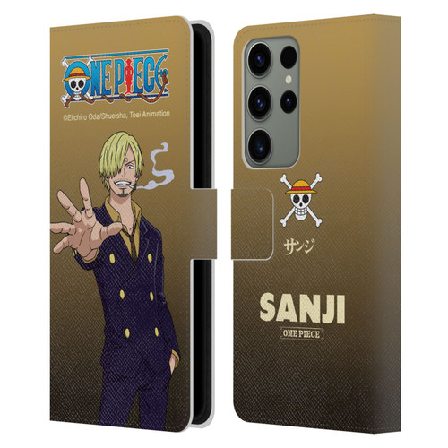 One Piece Graphic Art Sanji Leather Book Wallet Case Cover For Samsung Galaxy S23 Ultra 5G