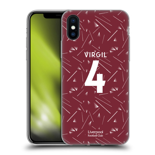 Liverpool Football Club 2026/27 Players Home Kit 1st Group Virgil Van Dijk Soft Gel Case for Apple iPhone X / iPhone XS & MagSafe