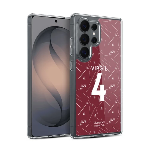 Liverpool Football Club 2026/27 Players Home Kit 1st Group Virgil Van Dijk Soft Gel Case for Samsung Galaxy S26 Ultra