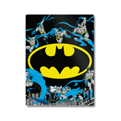 Batman DC Comics Logos And Comic Book Classic 300X400mm Portrait Metal Wall Art Print - Wall Decor for Living Room, Bedroom & Gaming Room