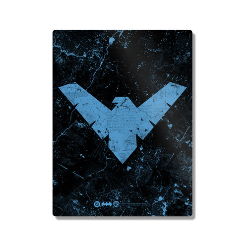Batman DC Comics Logos And Comic Book Nightwing 300X400mm Portrait Metal Wall Art Print - Wall Decor for Living Room, Bedroom & Gaming Room
