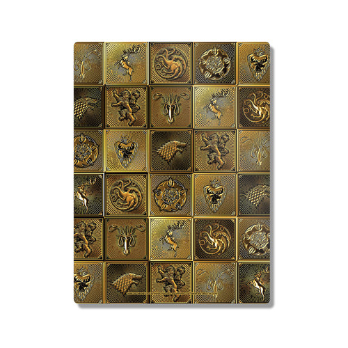 HBO Game of Thrones Graphic Art Gold Sigils All Houses 300X400mm Portrait Metal Wall Art Print - Wall Decor for Living Room, Bedroom & Gaming Room