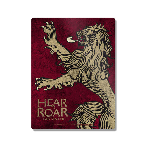 HBO Game of Thrones Graphic Art House Lannister 300X400mm Portrait Metal Wall Art Print - Wall Decor for Living Room, Bedroom & Gaming Room