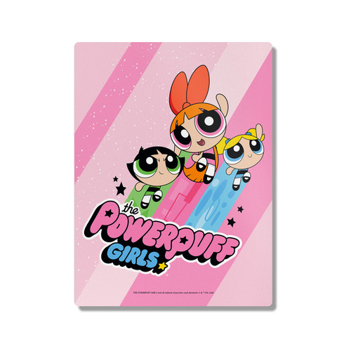 The Powerpuff Girls Character Art Group Stripes 300X400mm Portrait Metal Wall Art Print - Wall Decor for Living Room, Bedroom & Gaming Room