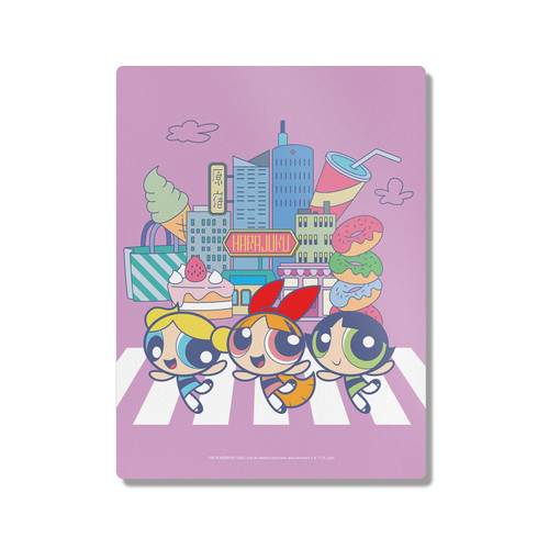 The Powerpuff Girls Character Art Harajuku 300X400mm Portrait Metal Wall Art Print - Wall Decor for Living Room, Bedroom & Gaming Room
