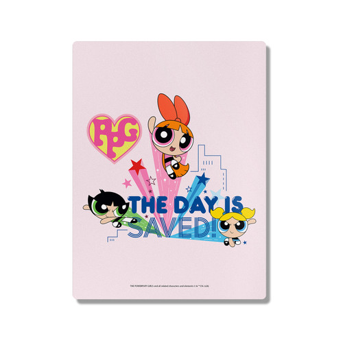 The Powerpuff Girls Character Art The Day Is Saved 300X400mm Portrait Metal Wall Art Print - Wall Decor for Living Room, Bedroom & Gaming Room