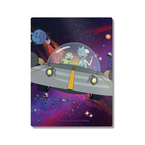 Rick And Morty Character Art The Space Cruiser 300X400mm Portrait Metal Wall Art Print - Wall Decor for Living Room, Bedroom & Gaming Room
