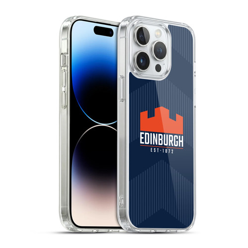 Edinburgh Rugby Graphics Lines Soft Gel Case for Apple iPhone 14 Pro Max & MagSafe