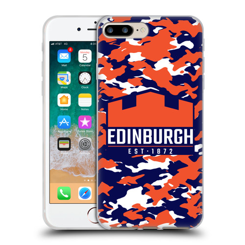 Edinburgh Rugby Logo 2 Camouflage Soft Gel Case for Apple iPhone 7 Plus / 8 Plus & MagSafe