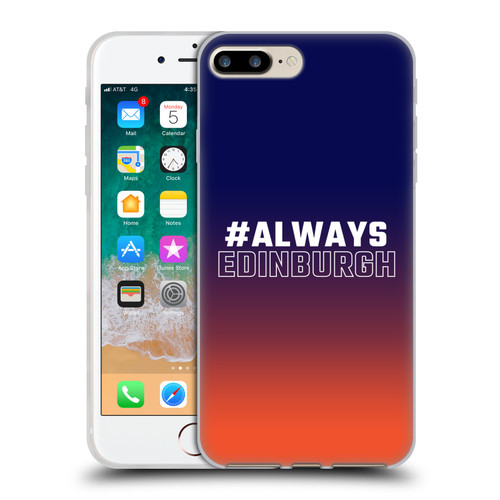 Edinburgh Rugby Logo 2 Gradient Edinburgh Soft Gel Case for Apple iPhone 7 Plus / 8 Plus & MagSafe
