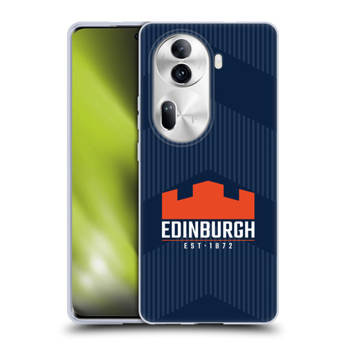 Edinburgh Rugby Graphics Lines Soft Gel Case for OPPO Reno11 Pro
