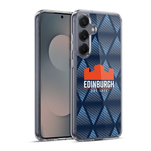 Edinburgh Rugby Graphics Pattern Soft Gel Case for Samsung Galaxy S25+ & MagSafe